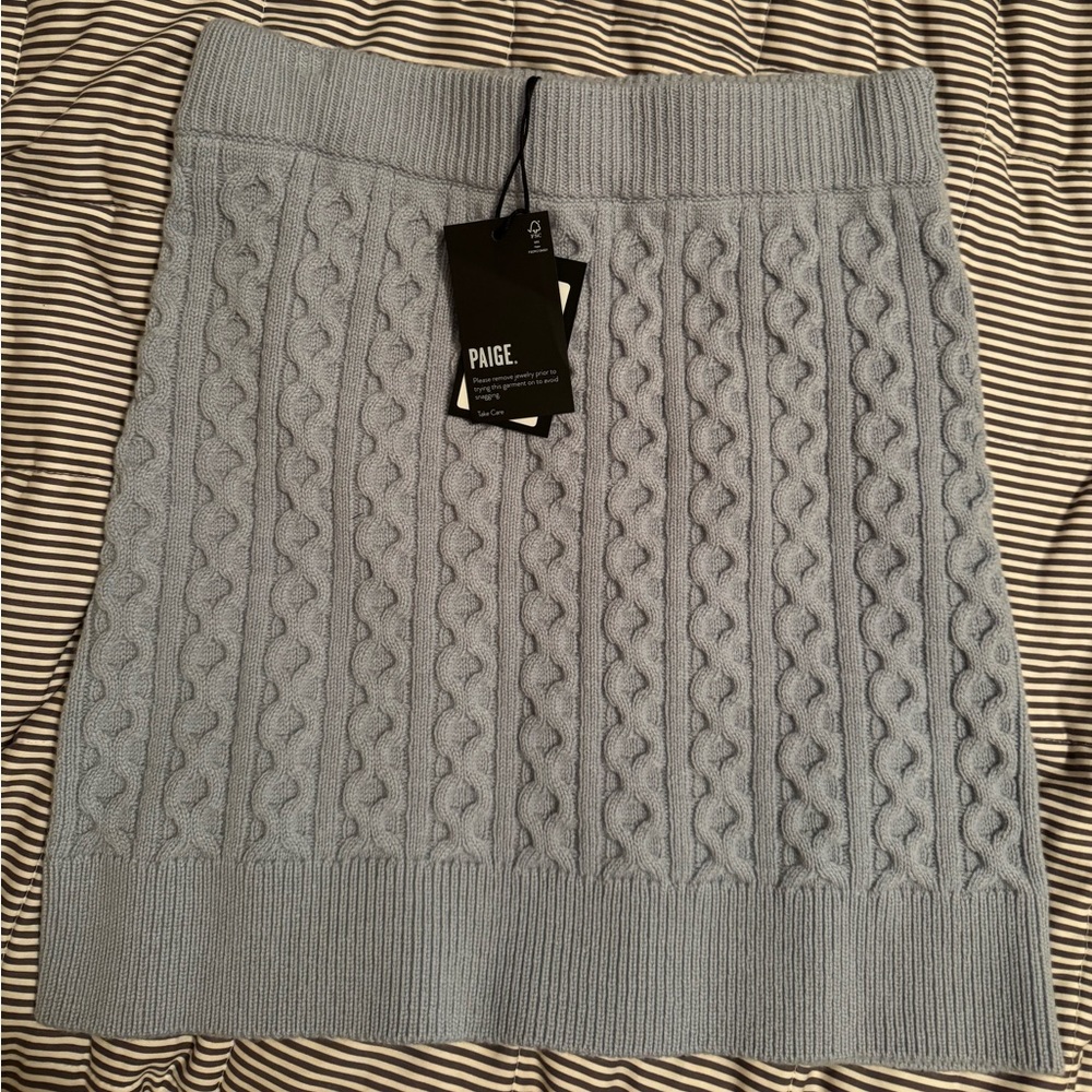 Paige Juliet Wool Blend Sweater Skirt, Small, Vintage Sky Blue, NWT